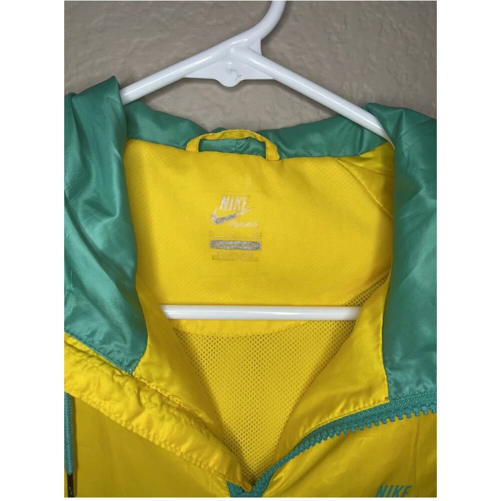 Nike Windrunner Women's Jacket Teal Yellow Windbreaker Jacket Size Small - EUC - Picture 8 of 12